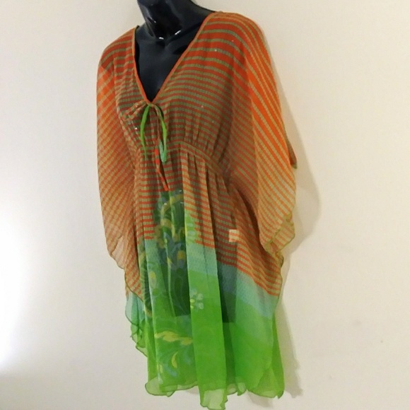 Paradise 100% Viscose Beach Cover Sheer Size M - Picture 2 of 8